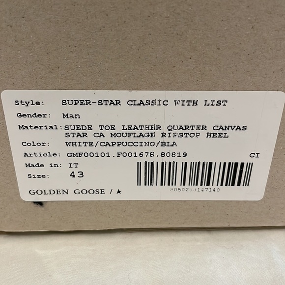 Golden Goode Men EU43 Super Star Classic with List White/Cappuccino/Black/Camo - Picture 11 of 12